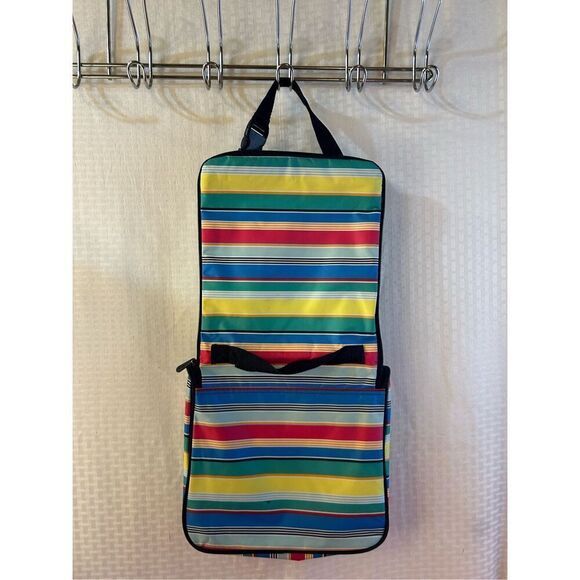 31 Thirty-one hanging bag stripes 10x10 zipper primary colors - Picture 1 of 6